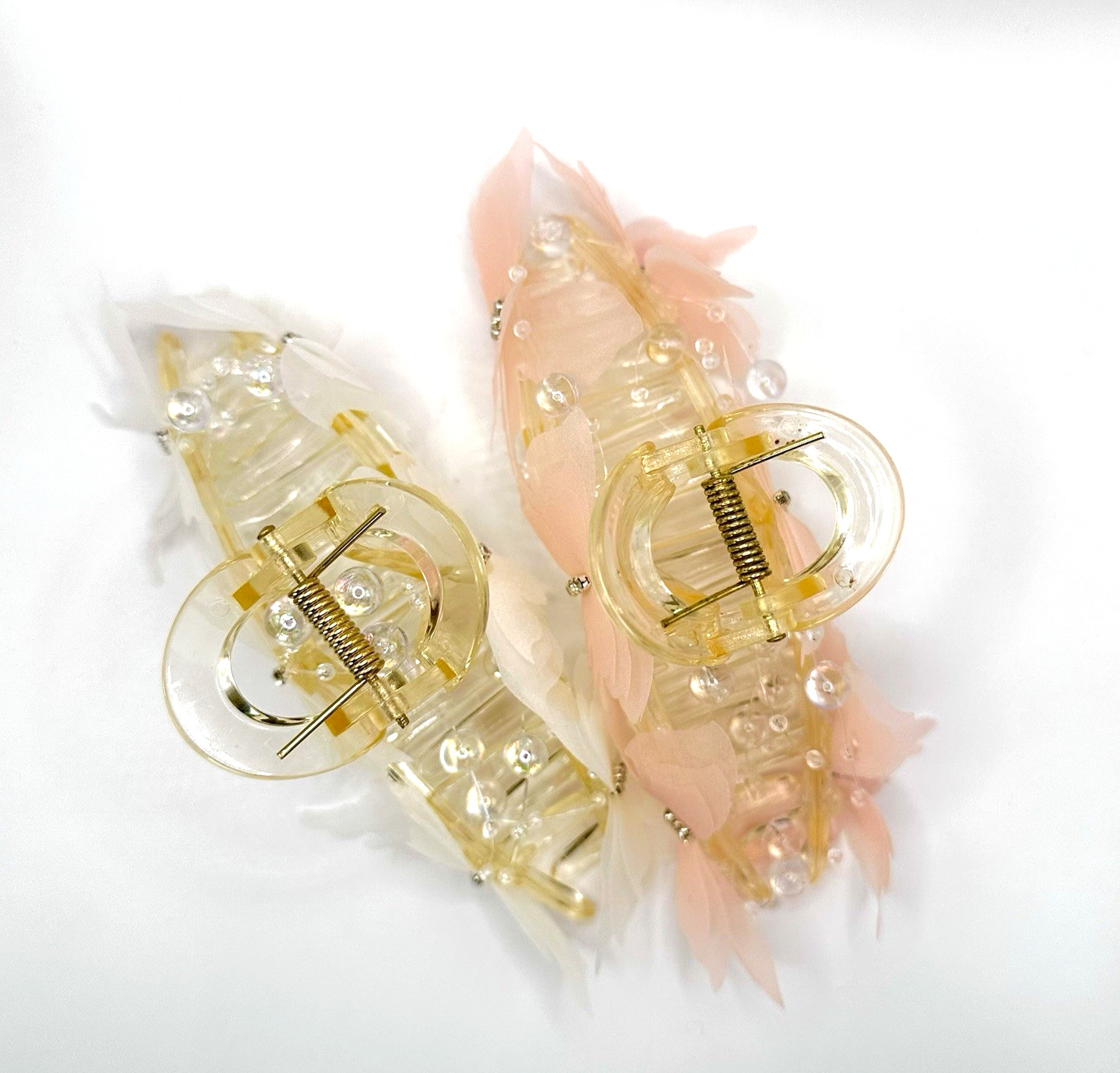 Hair Claw Clips Set Elegant Butterfly Pearl Bow for Women Bridal Daily Use Gift