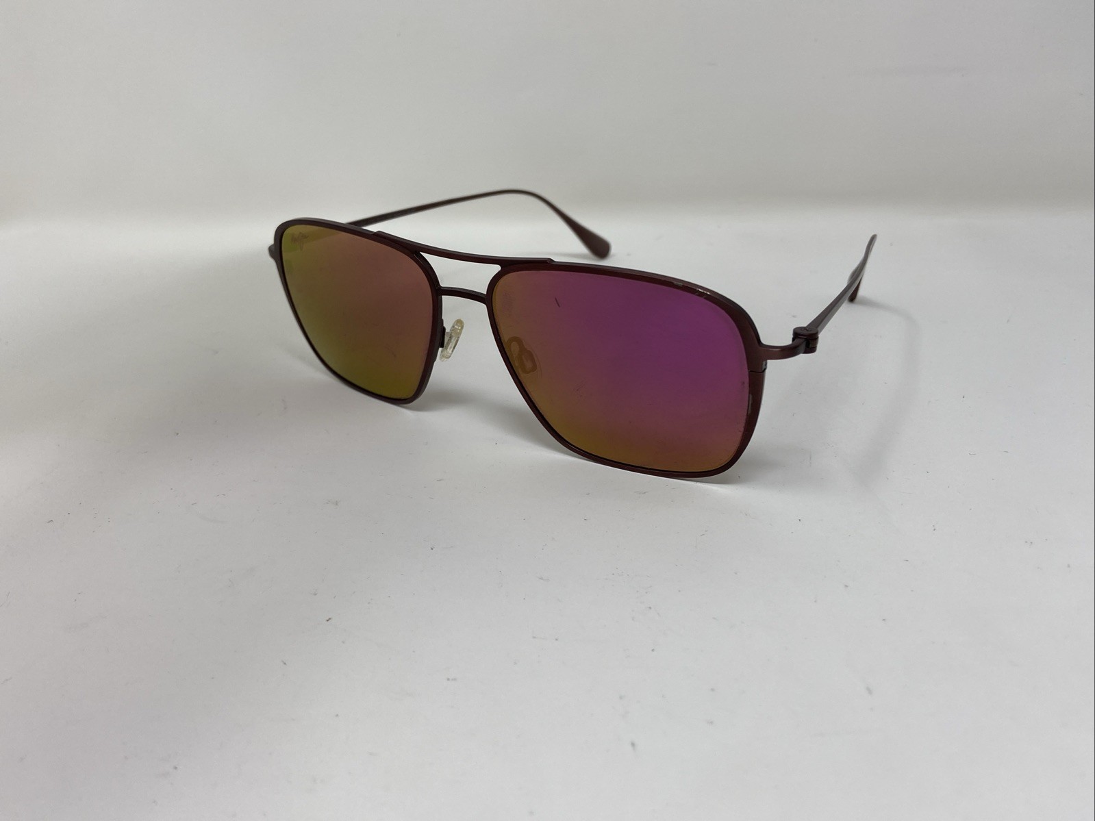 MAUI JIM BEACHES MJ541-07M MATTE SATIN ROSE W/ POLARIZED PINK SUNSET MIRROR H42