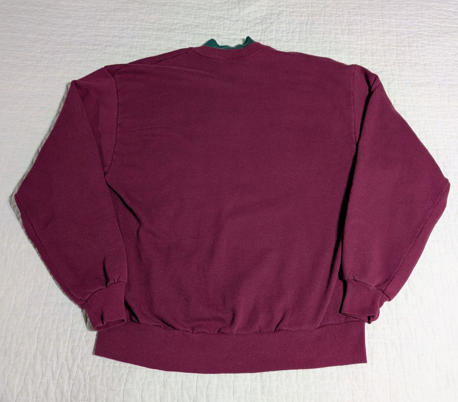 Vintage Sweatshirt Endless Designs Sz Large Quilt Heart Love Bird House Plum