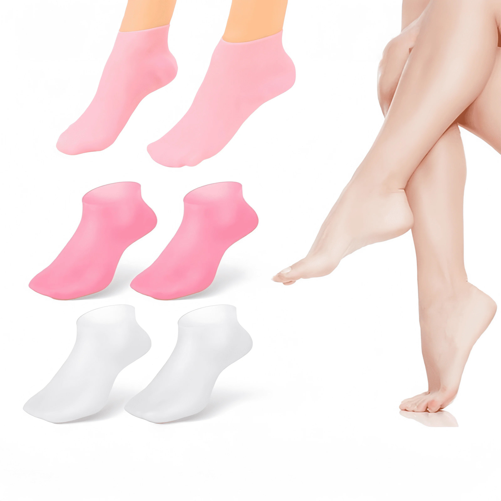 Women Massage Moisturizing Silicone Foot Socks for Dry Cracked Feet Hydrating