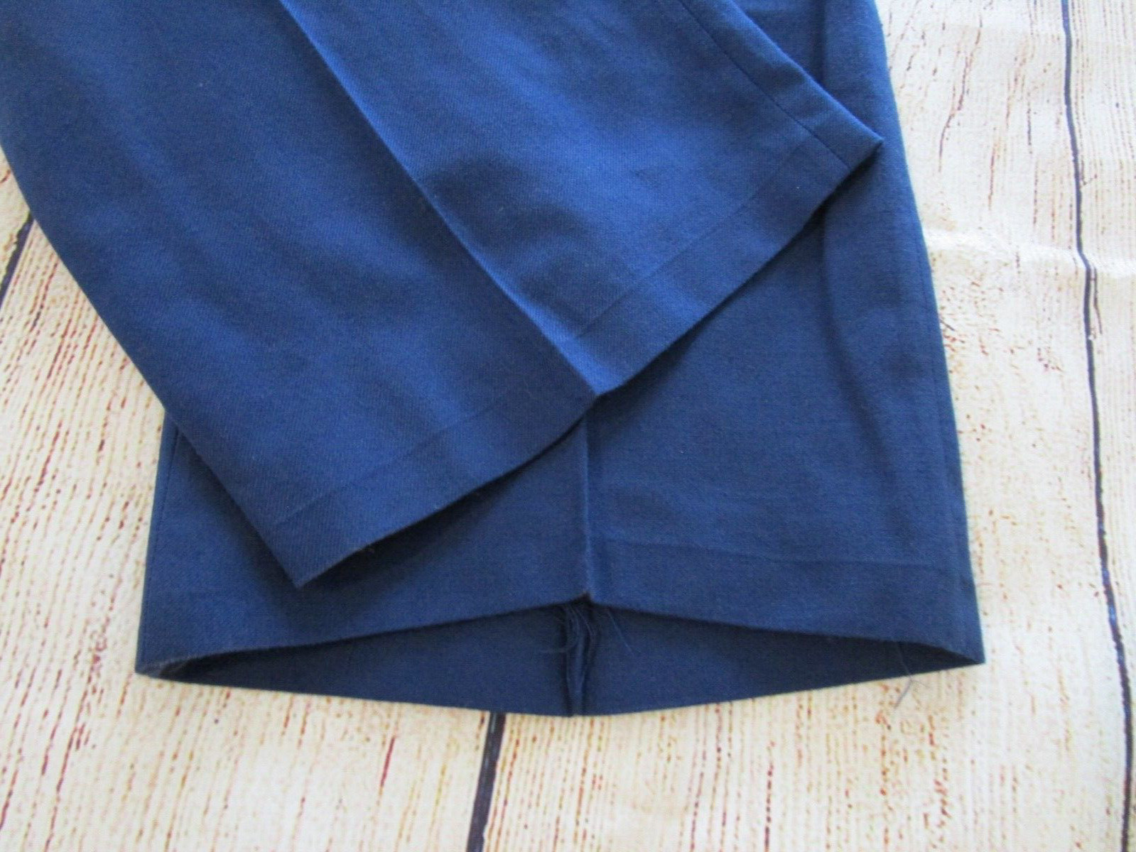 DSCP US Military Womens Blue Slacks Pants Zipper Hook Button Closure 30 x 28 1/2