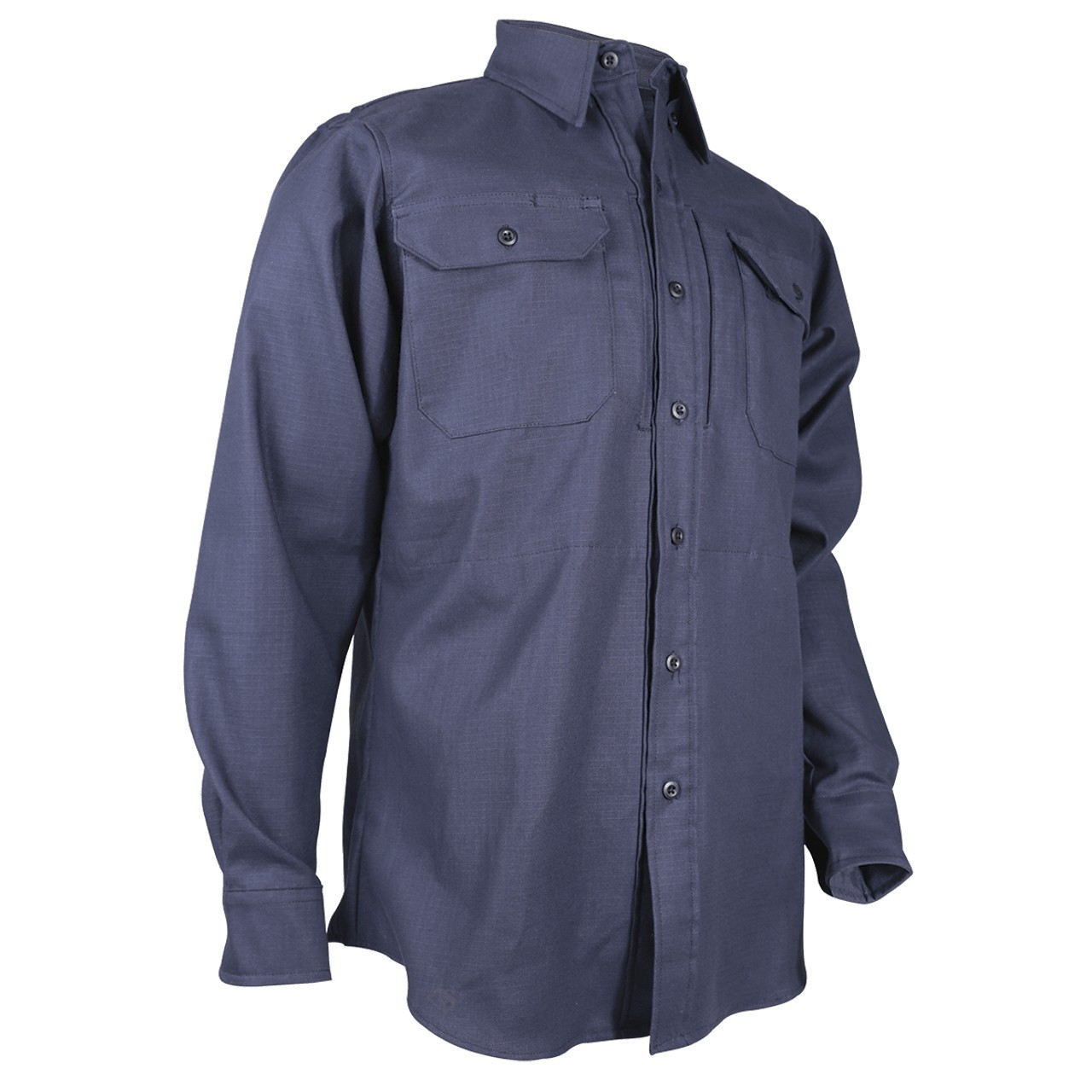 Tru-Spec 1440 XFire Navy 7.5 oz FR 100% Cotton Long Sleeve Dress Shirt Navy