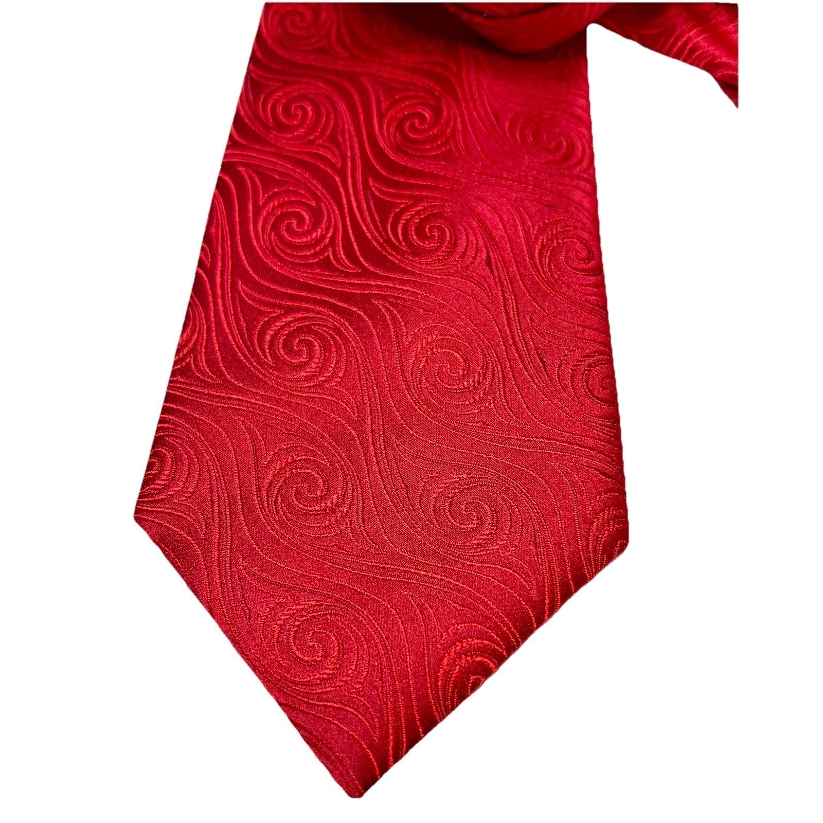 Enro Platinum Cherry Red 100 % Silk Tie Solid Patterned 60×4 Poetcore