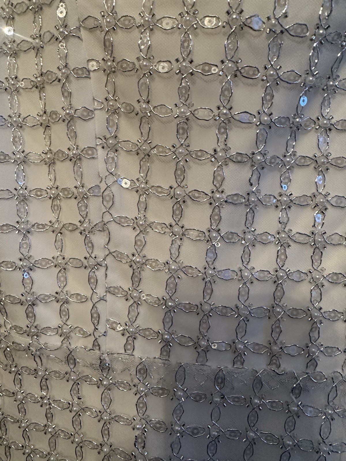 Altar’d State Women’s S White Sequin Geometric Square Neck Sleeveless Mini
