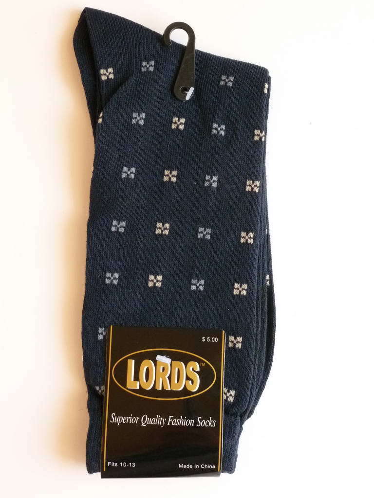 12 PAIRS NEW COTTON MEN LORDS GEOMETRIC DRESS SOCKS SIZE 10-13 MULTI COLOR