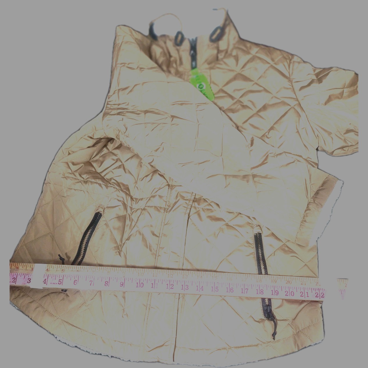 Free Country Women’s Large Switch It Up Cloud Lite Reversible Jacket Tan/White