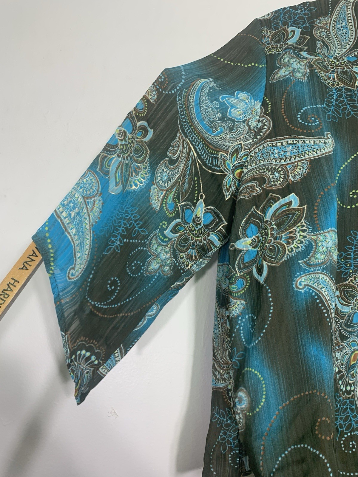 Requirements Paisley Tunic Top Size 3X Lined Semi Sheer Boho Flowy New