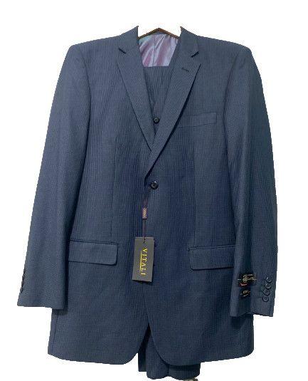 Vitali Navy Suit 40L 34W 3 Piece Set – Elevate Your Style!
