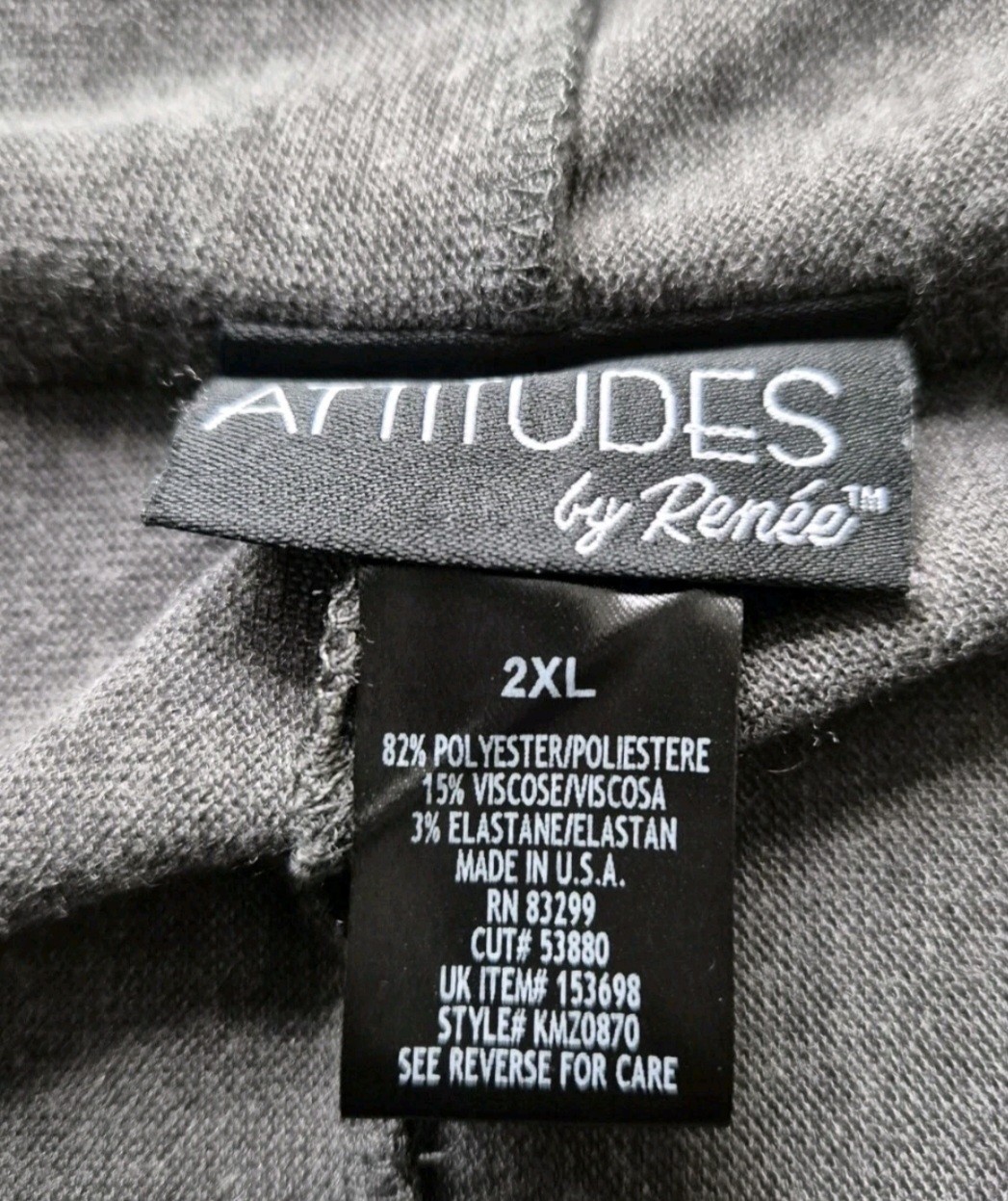 Attitudes By Renee Cardigan Grey Marl Batwing Sleeve Uk2xl Smart Casual