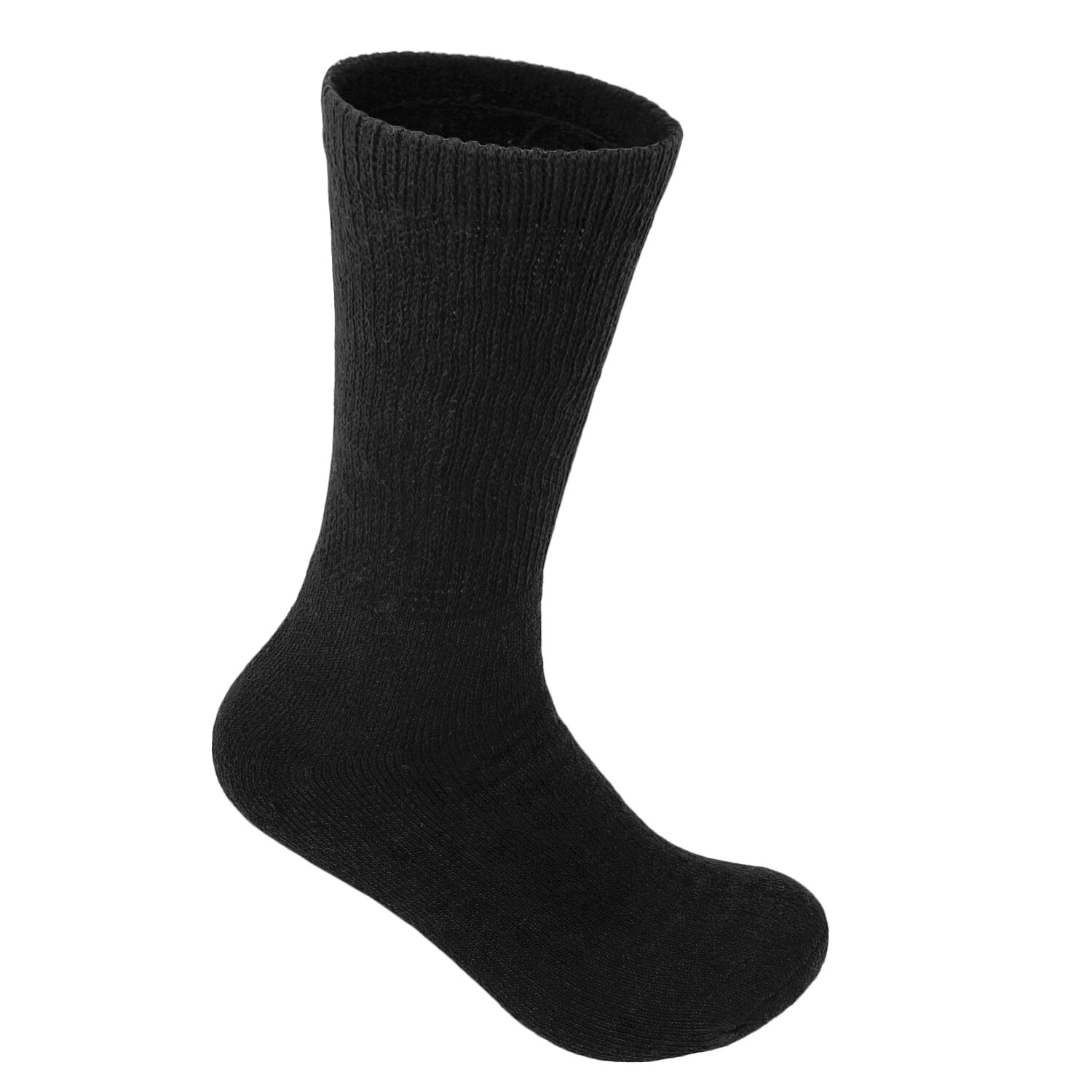12 Pairs Diabetic Crew Circulatory Socks Health Women Cotton 9 10-15 long BK