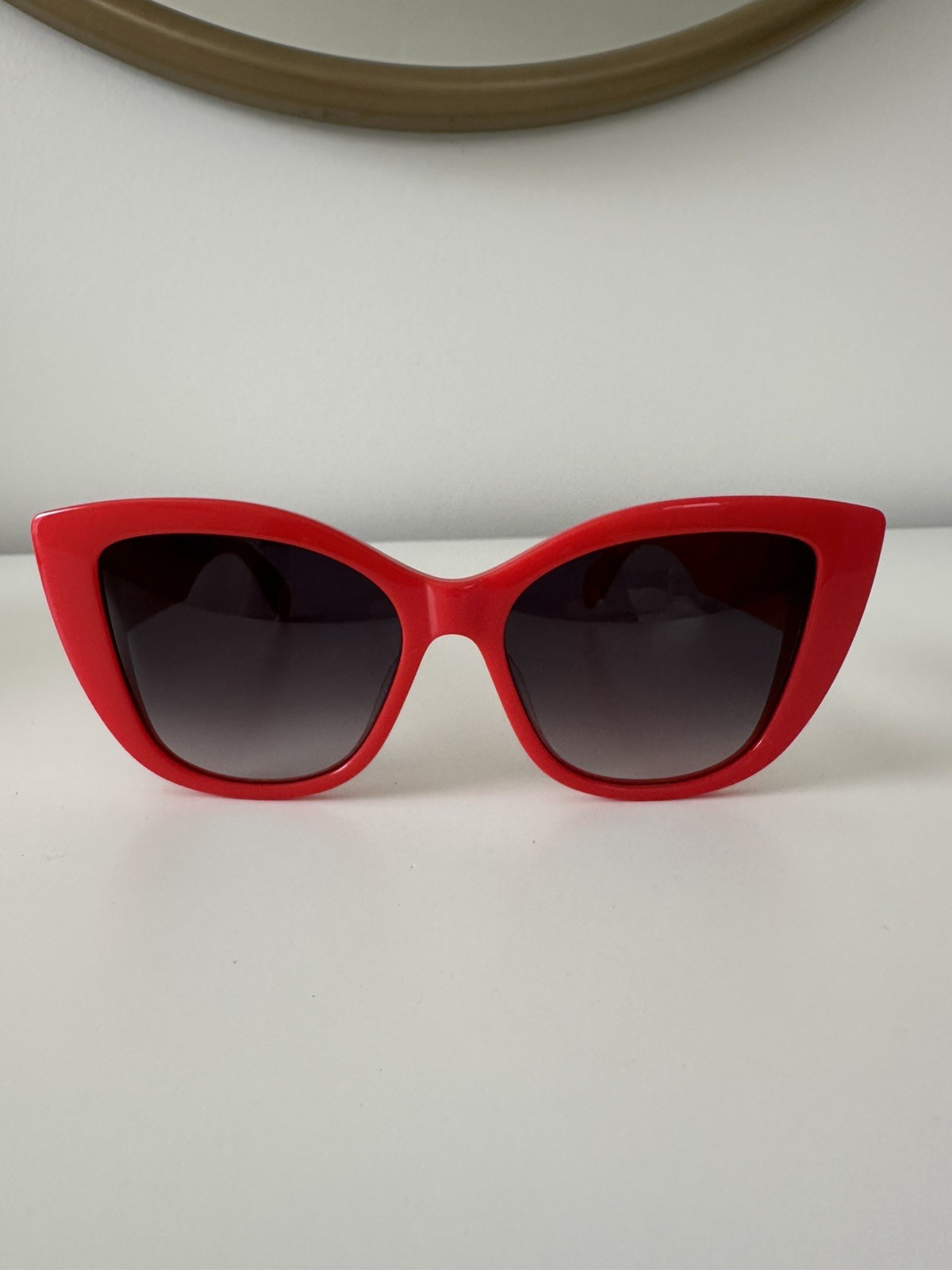 AUTHENTIC Alexander McQueen Cat Eye Sunglasses- Red.