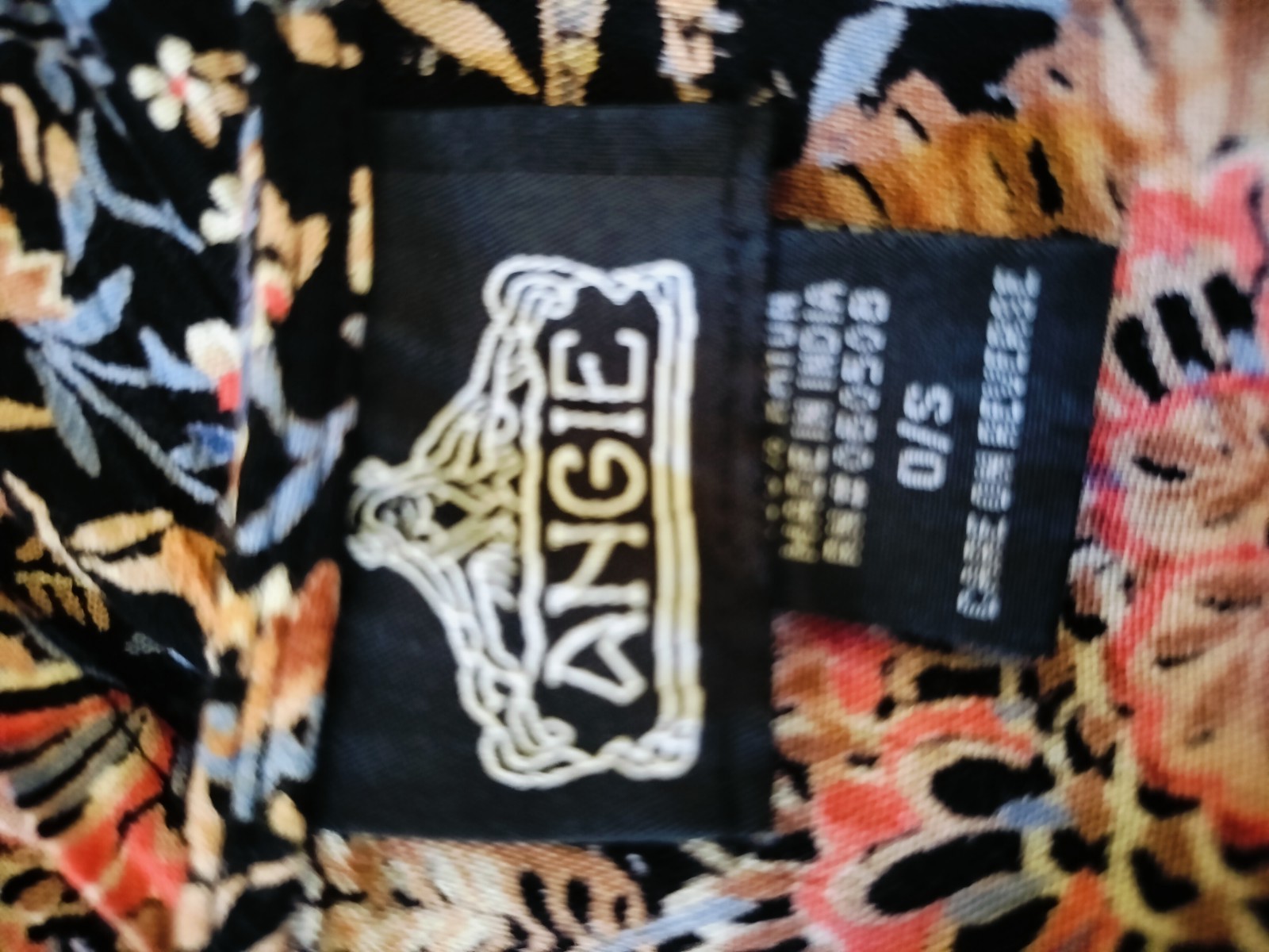 Angie Mixed Print Floral Paisley Kimono O/S Boho Open Front 100% Rayon