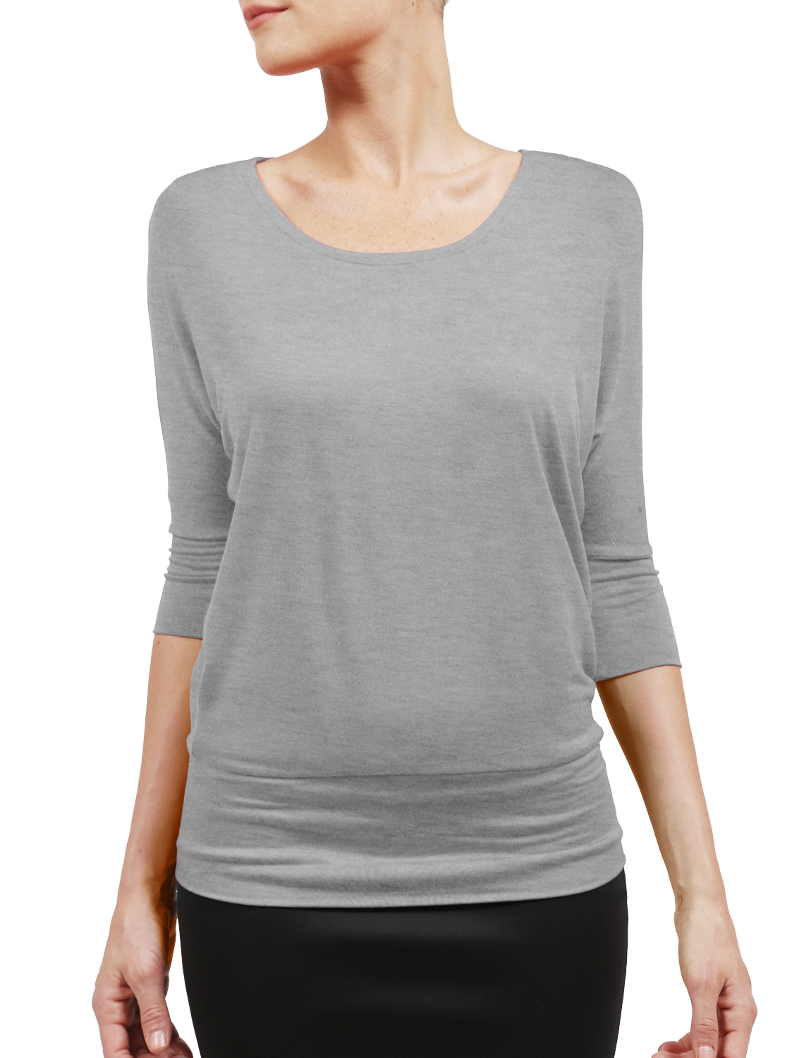 NE PEOPLE Womens Super Soft 3/4 Sleeve Batwing Dolman Top With Stretch NEWT228