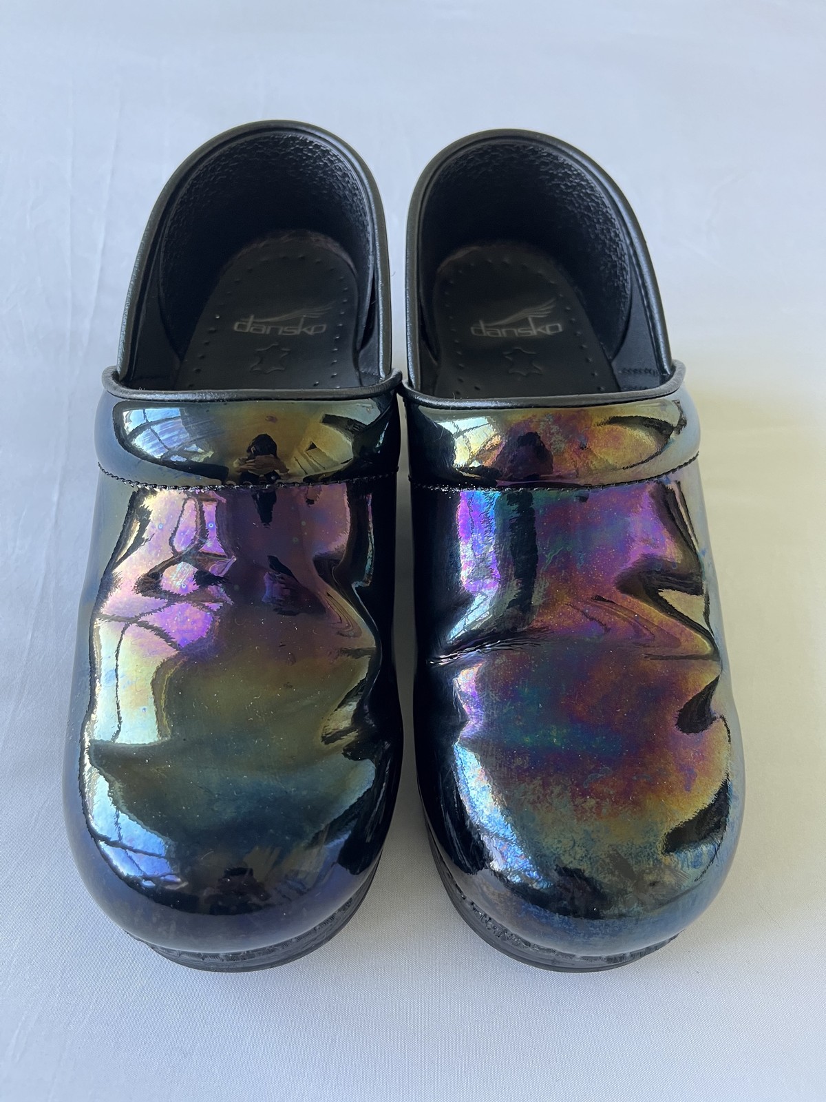 Dansko Professional Petrol Patent Leather Clogs – Size 39