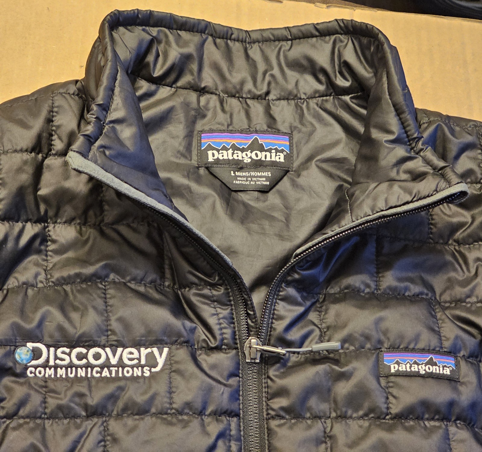 PATAGONIA Nano Puff Full Zip Men’s Primaloft Vest/Jacket Black Size Large