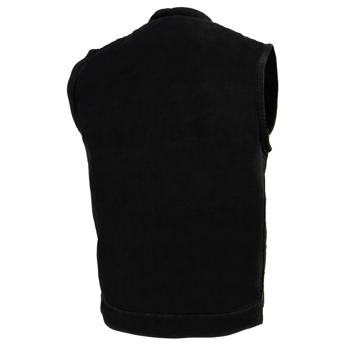 Milwaukee Leather Men’s Concealed Snap & Zipper -Denim Club Style Vest – MDM3000