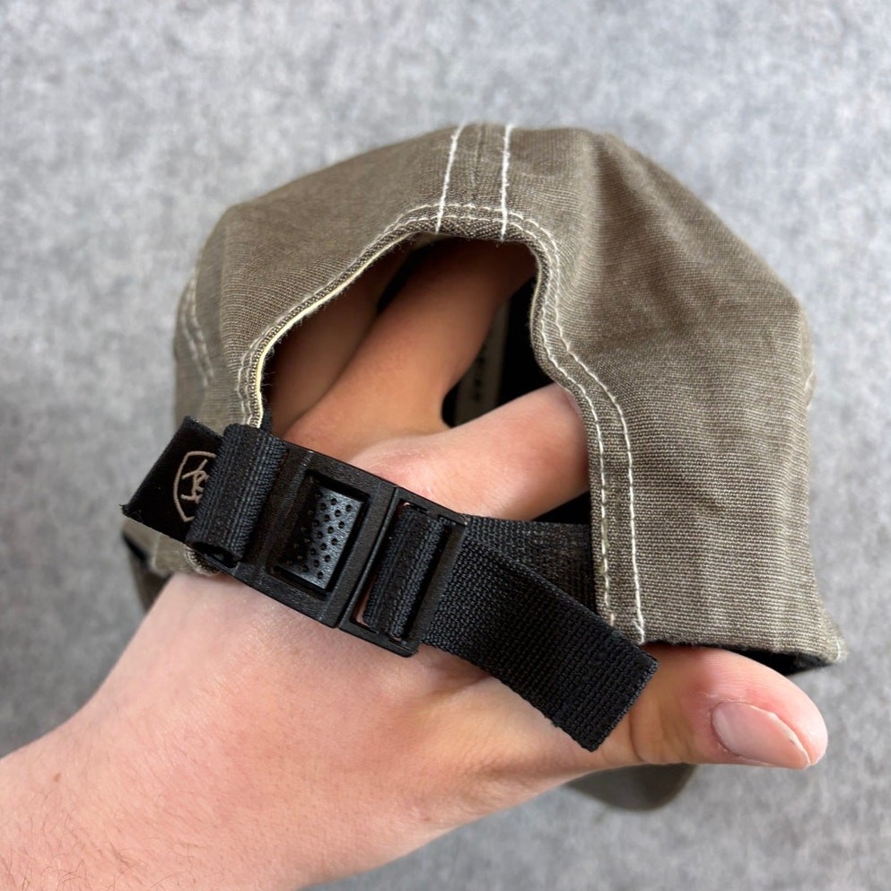 Ariat 110 Flexfit Tech Hat Cap Mens Gray Strapback Ranch Hiking Outdoor One Size