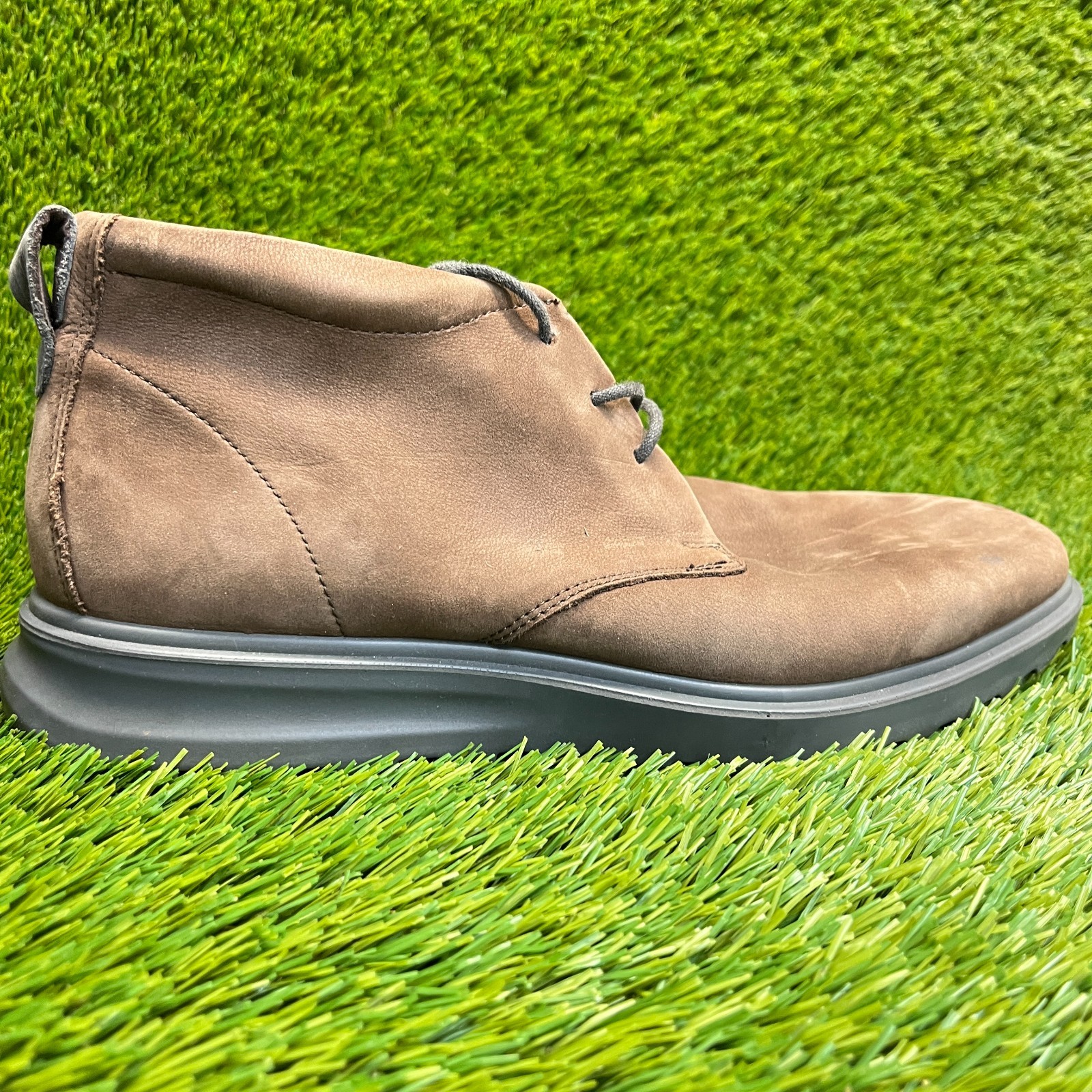 Ecco CS20 Hybrid Mens Size 8-8.5 Brown Classic Plain Toe Leather Chukka Boots