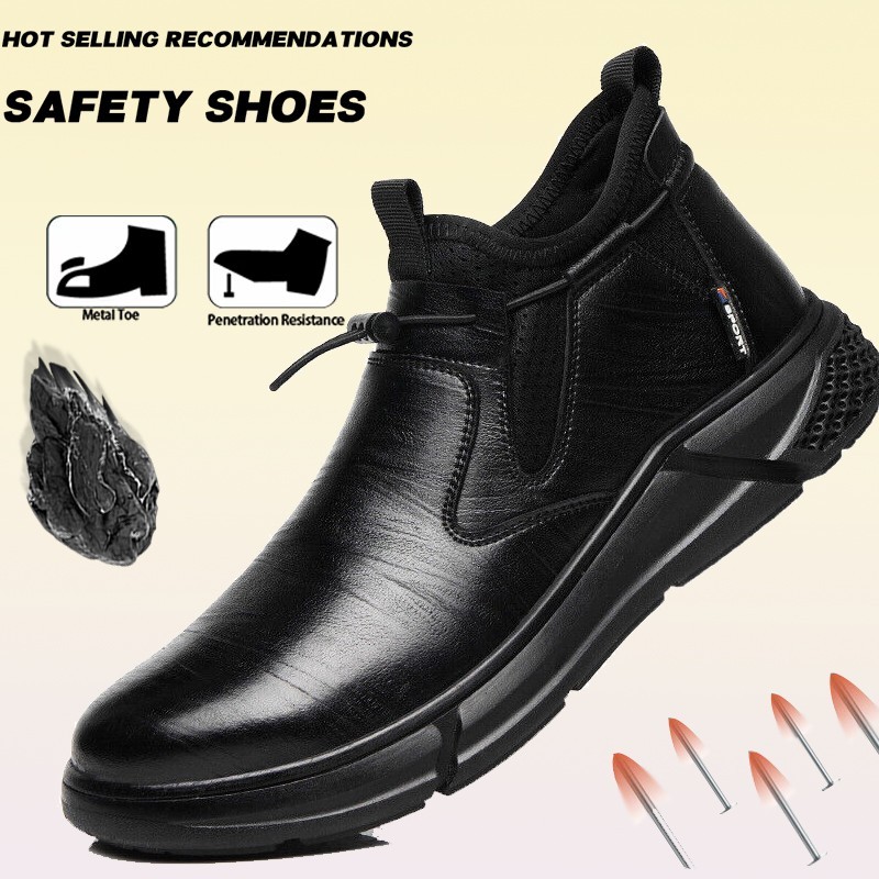 New Waterproof Men Work Shoes Safety Shoes Anti-Puncture Indestructible Shoes