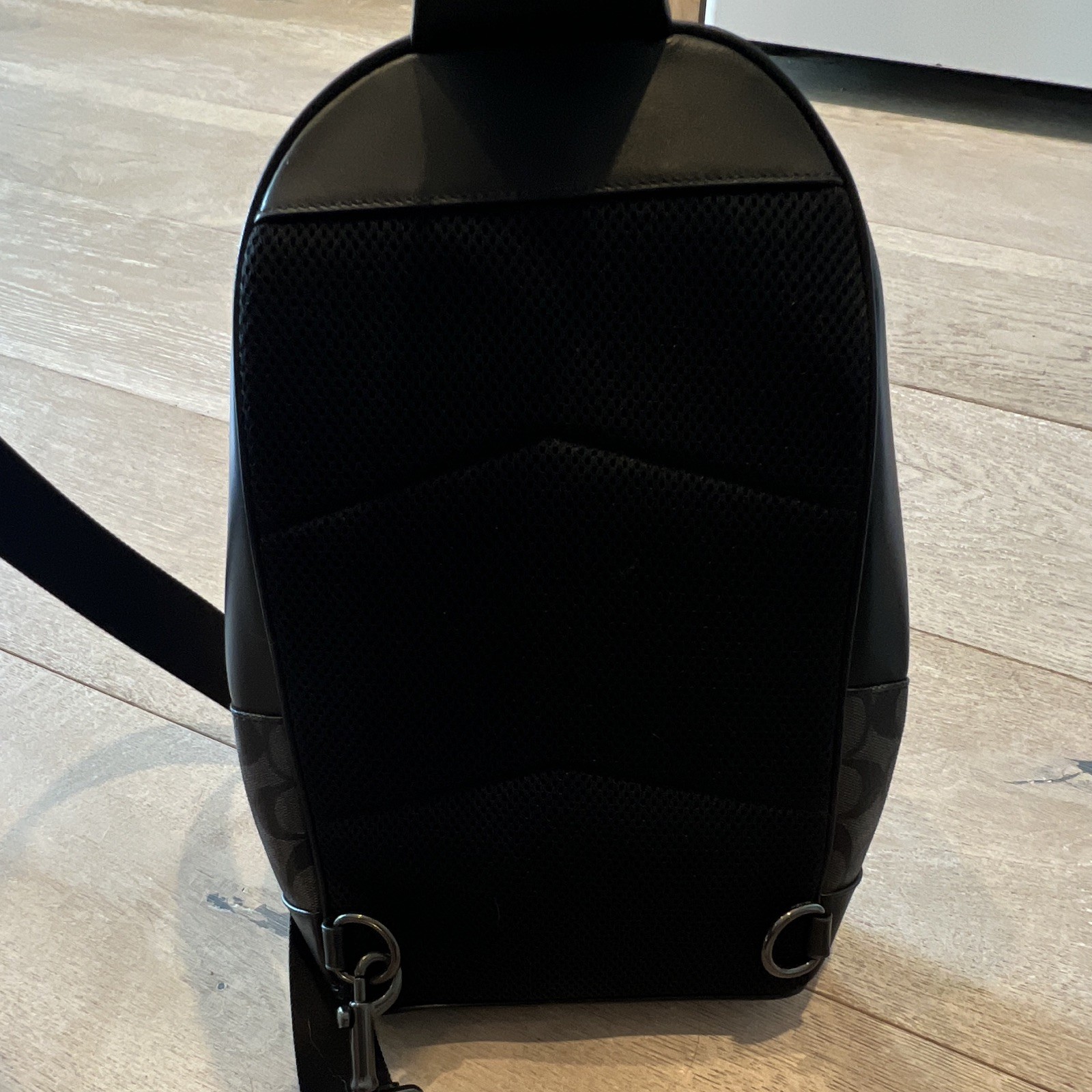 Coach West Pack Sling Crossbody Black Zip Small Adjustable Strap Leather Bag