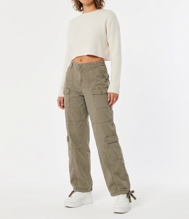 Altar’d State Women’s 28 Green Cargo Pants 97% Cotton 3% Elastane Utility