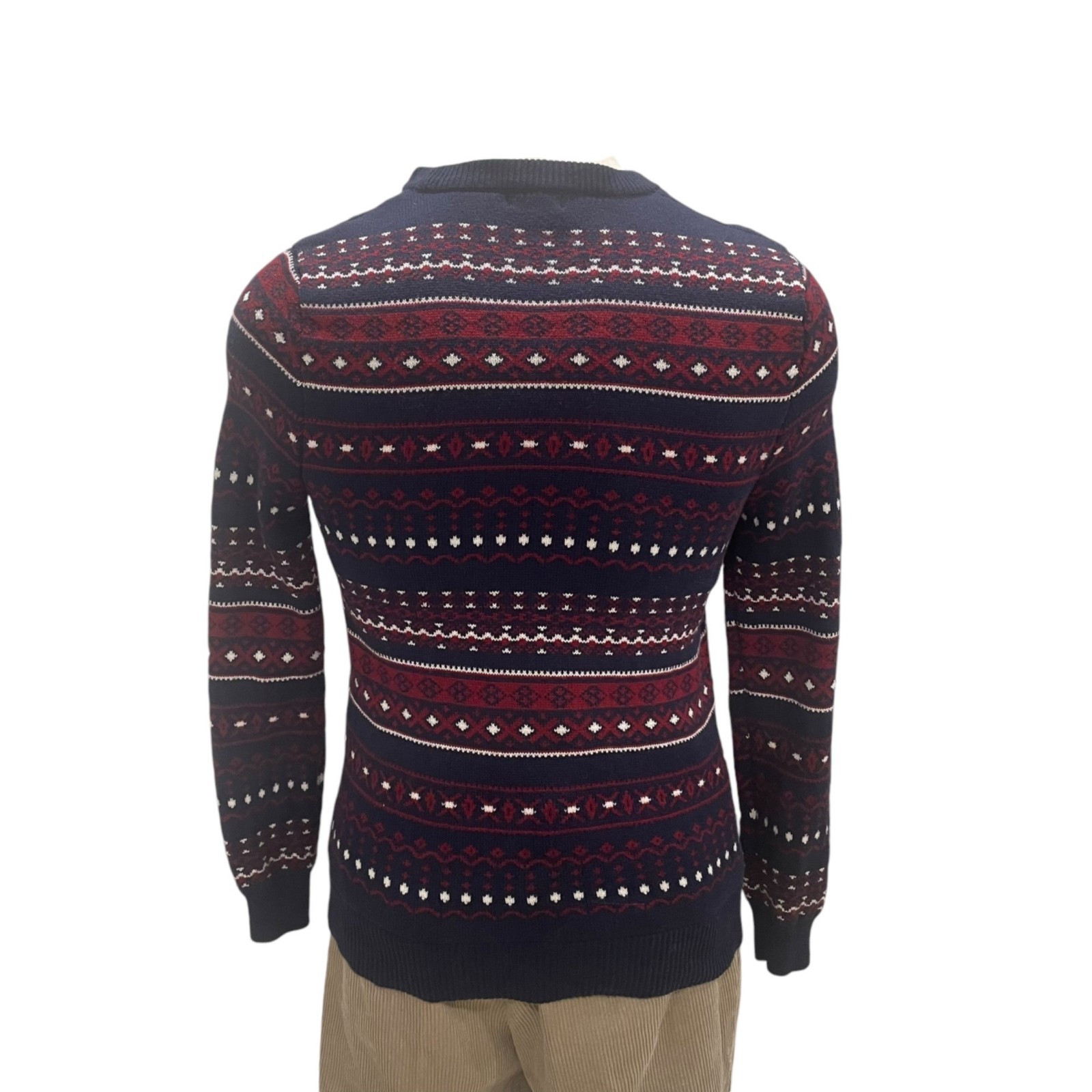 Merona Fair Isle Sweater Holiday Cottagecore Soft Grunge Y2K Preppy Navy M
