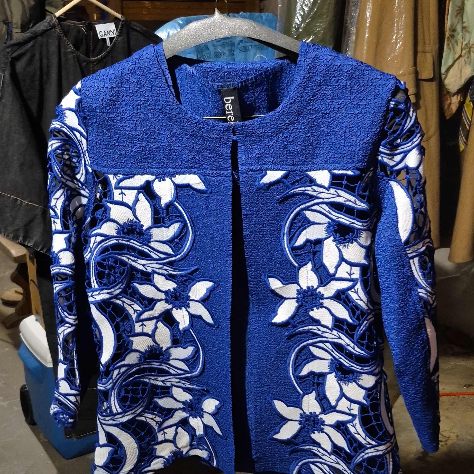 berek Cobalt Blue Blazer And Camisole Set Size M