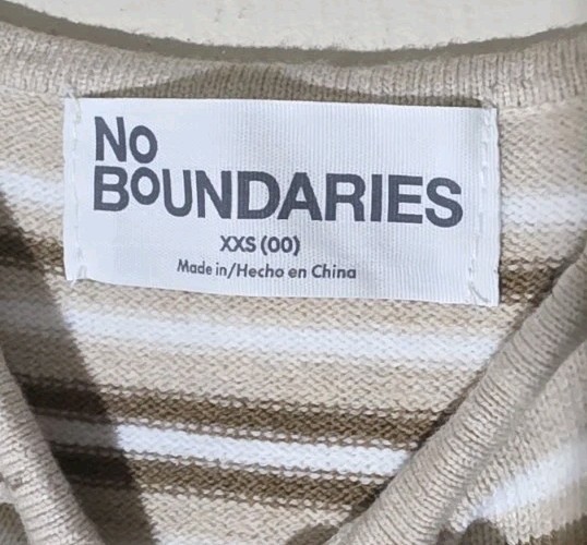 Soft Knit Top Womens XXS White Tan