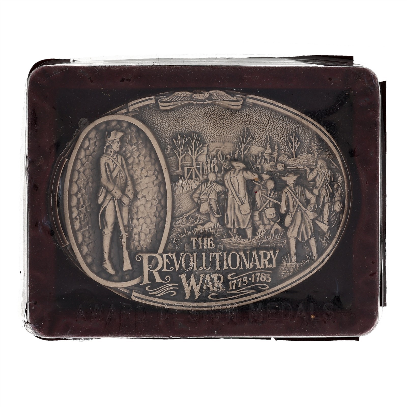 Vintage 80 NOS Solid Brass Revolutionary War 1775 1783 Minuteman ADM Belt Buckle