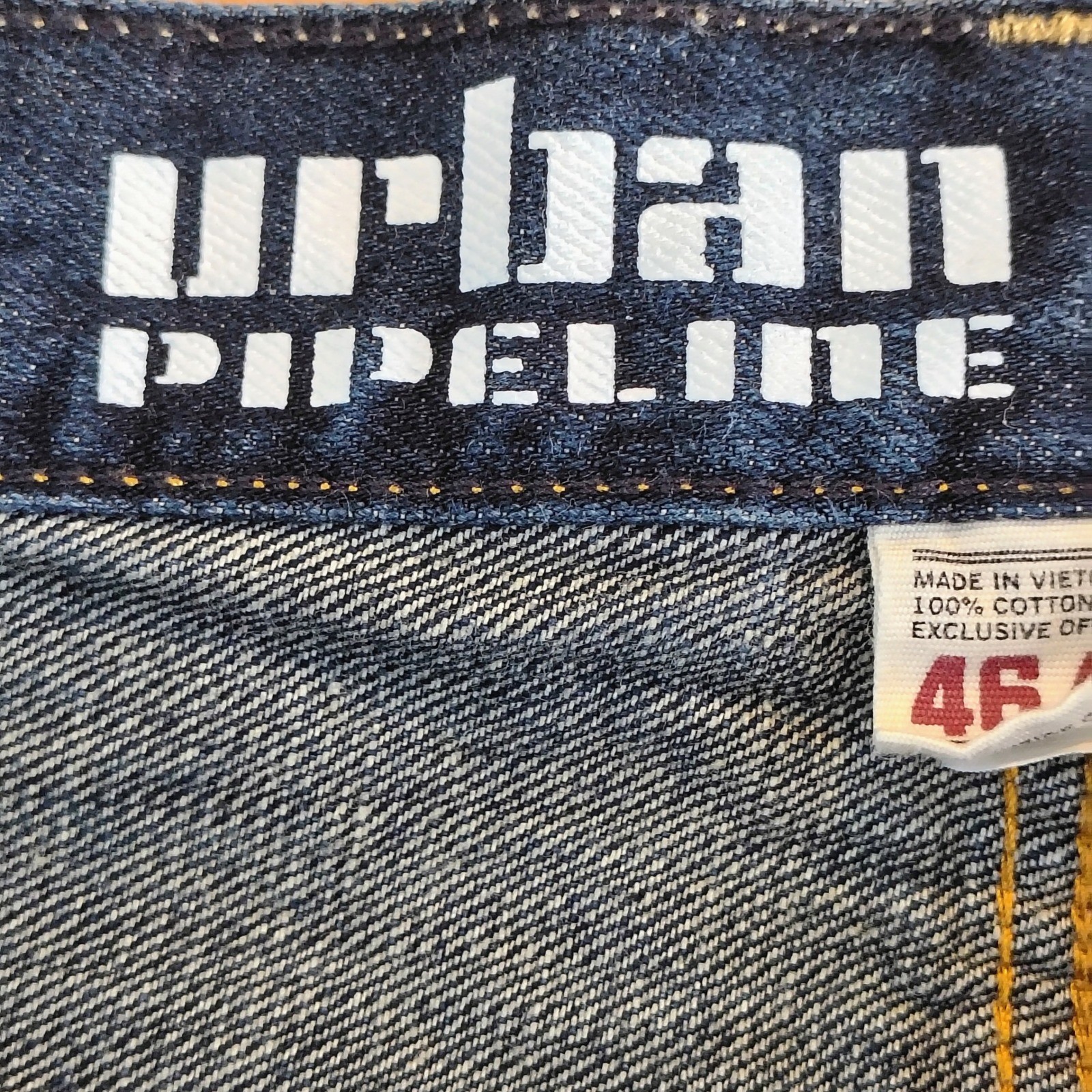 Urban Pipeline Mens Relaxed Straight Leg Jeans Medium Wash Blue 46/32 Denim