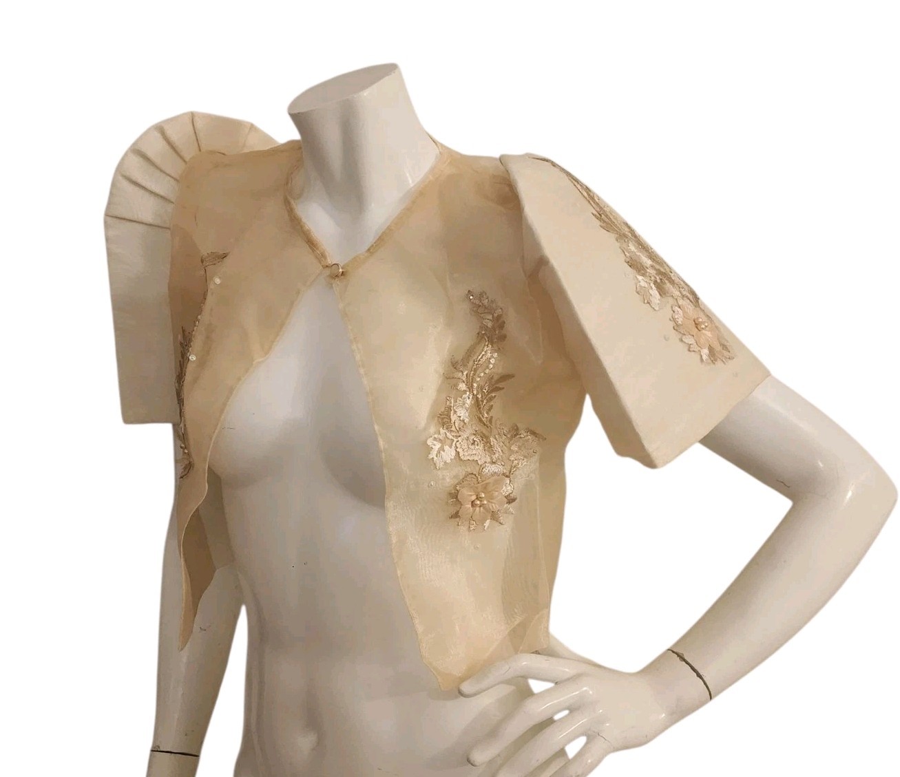 Filipiniana Bolero Pinya Sz Extra Large/XL w/Beige Patch Philippines