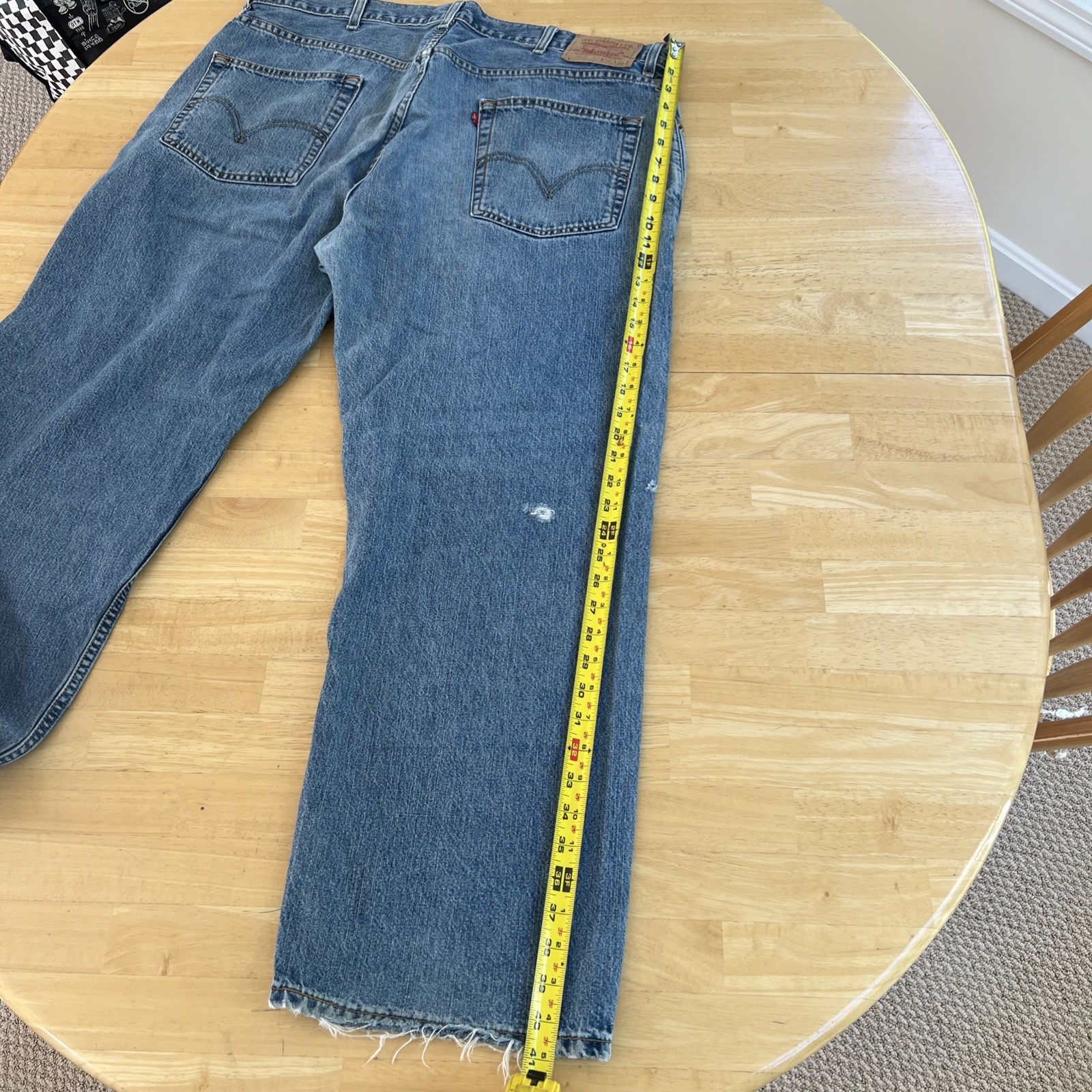 Levis 569 Loose Straight Leg Jeans Mens 38×30 Light Wash Blue Denim 00569-4550