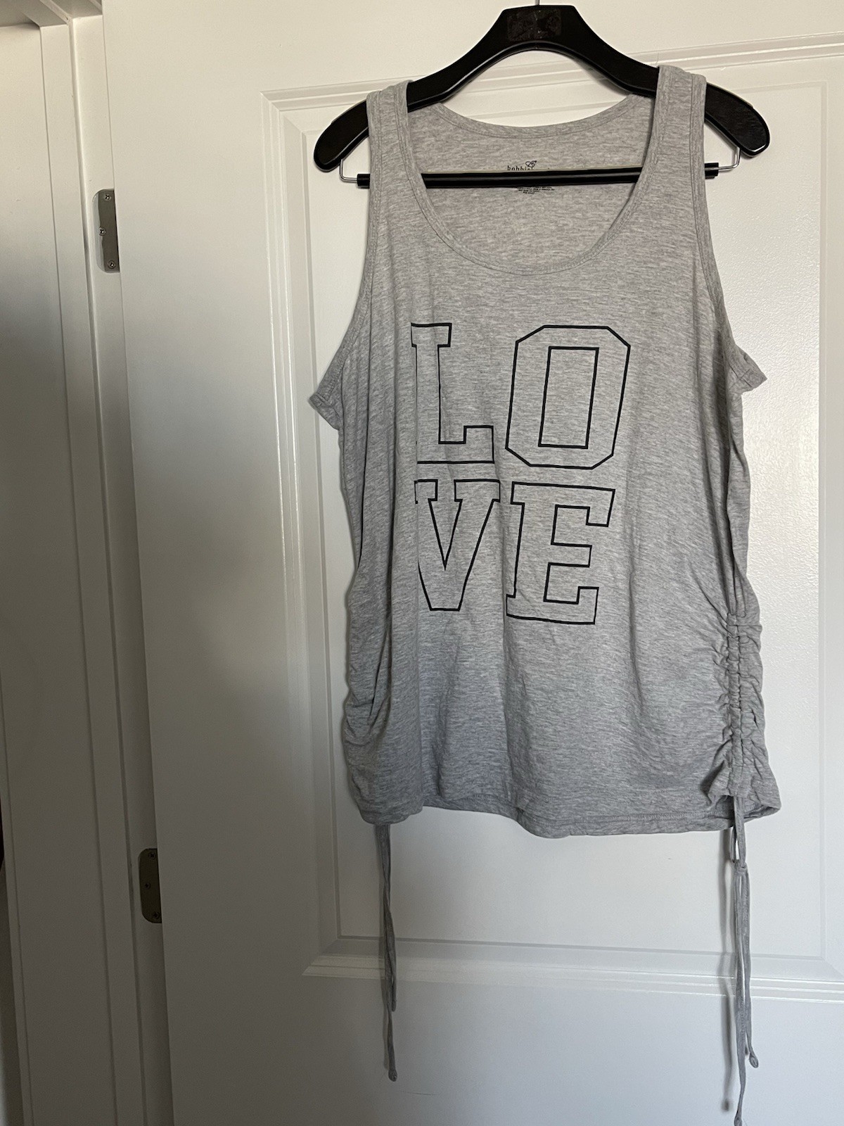 Bobbie Brooks Light Gray Logo Sleepwear Tee-Size 1X