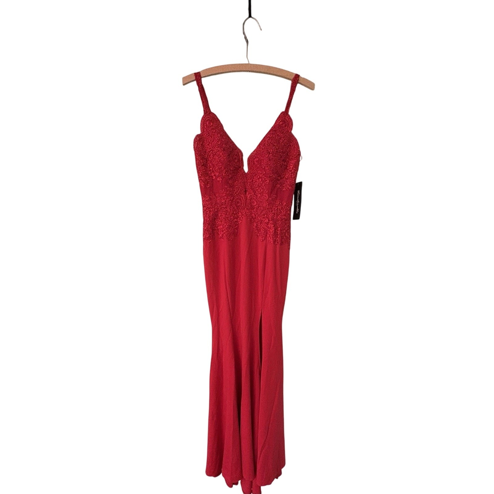 Ladivine NWT by Cinderella Divine Small Size 6 Red Jessica Rabbit Prom Gown