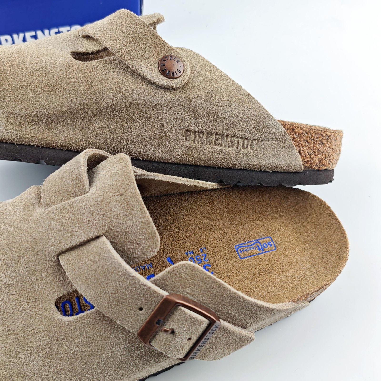 Birkenstock Boston Suede Clog Taupe Narrow/Wide Women’s and Men’s Shoes