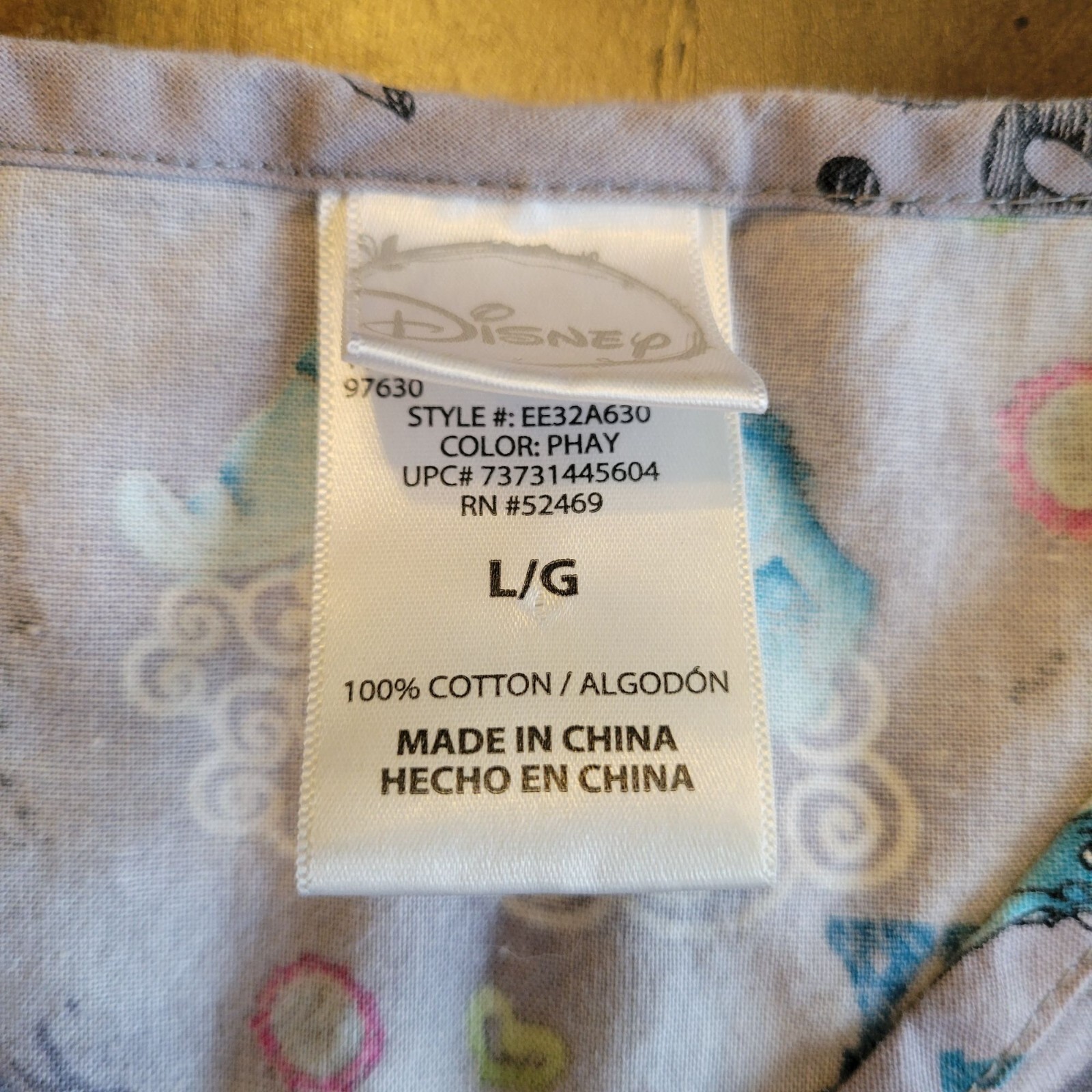 Womens L Scrub Top Eeyore Oh Joy Hospital Uniform Healthcare Winnie The Pooh