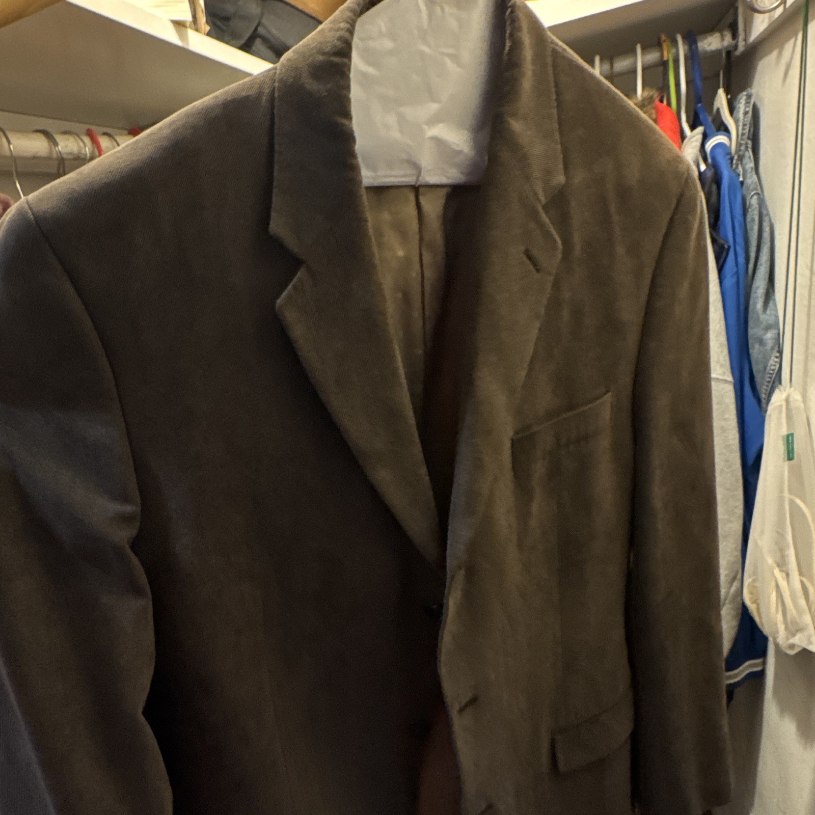 Calvin Klein Brown Corduroy Cotton 2-Piece Suit 44R Classic Fit 38×30