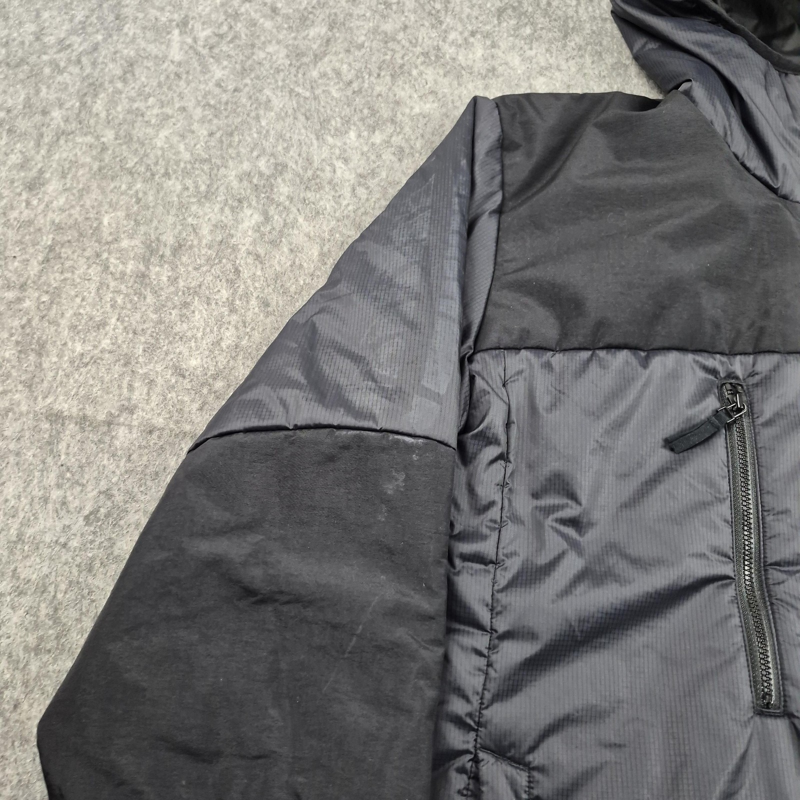 The North Face Jacket Mens Large Black Himalayan Light Synthetic Hooded Coat