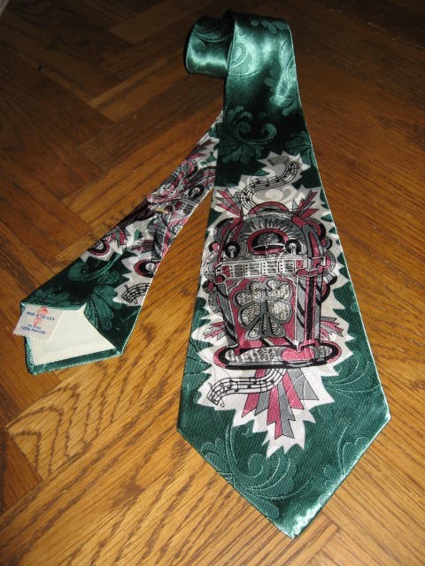 ~Vintage~Juke Box~40s Look~ Necktie~~ Saint Pierre of Calif.~NOS~