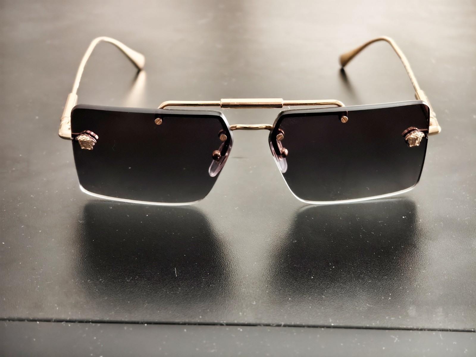 Versace VE2245 Rectangular Women’s Sunglasses – Violet Lens