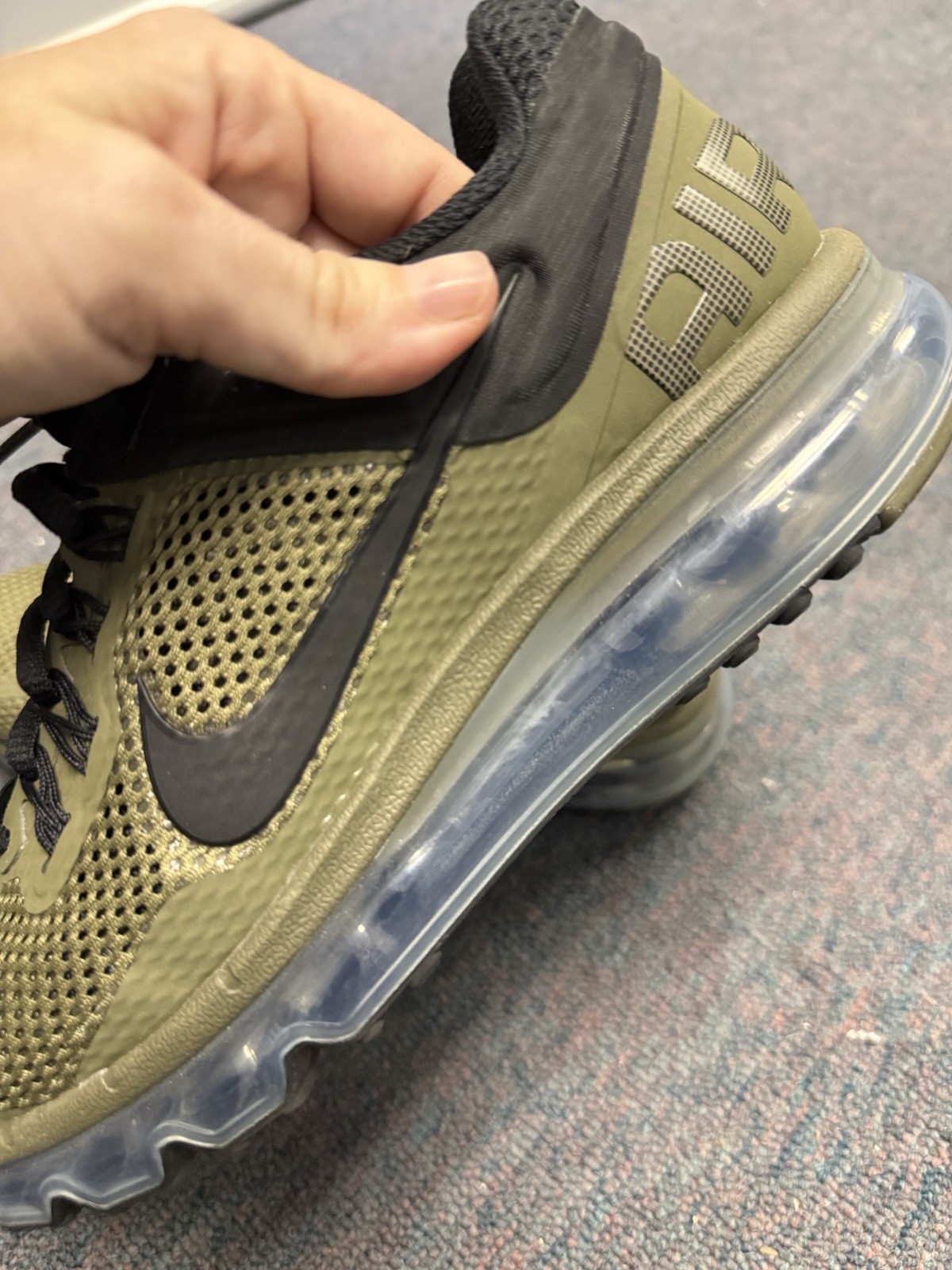 Nike Air Max Dynasty 2 Olive Green Black Running Shoes Men’s US 7