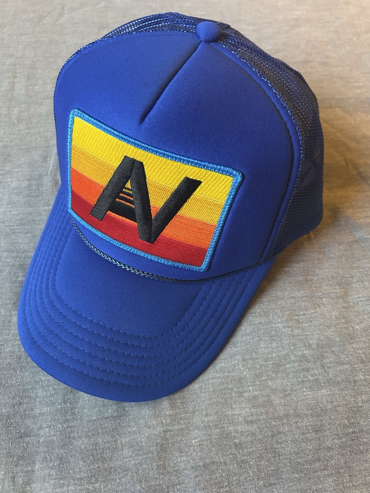 Aviator Nation Blue Solid Trucker Hat One Size Adjustable Mesh Back