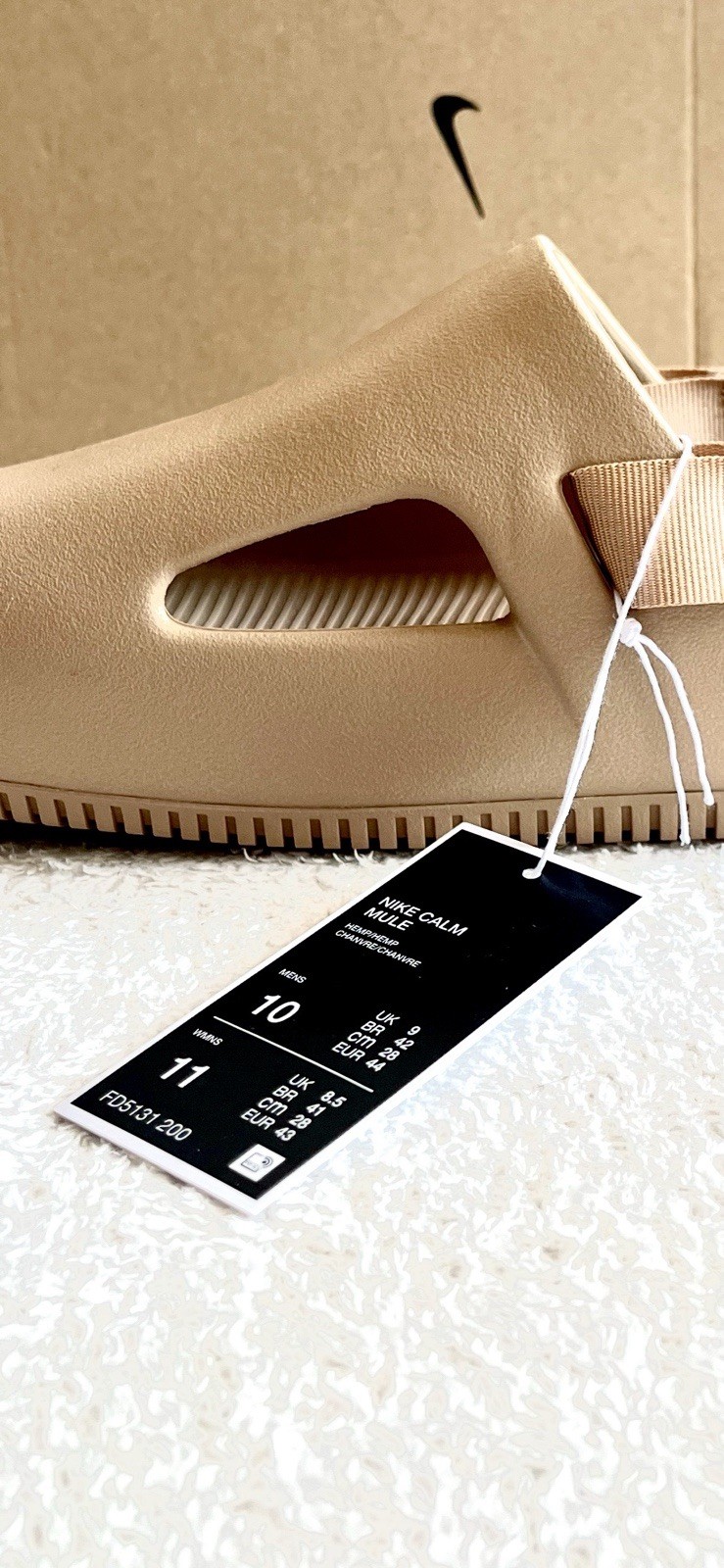 Nike Calm Mule Hemp/Hemp Adjustable Size EUR43/44