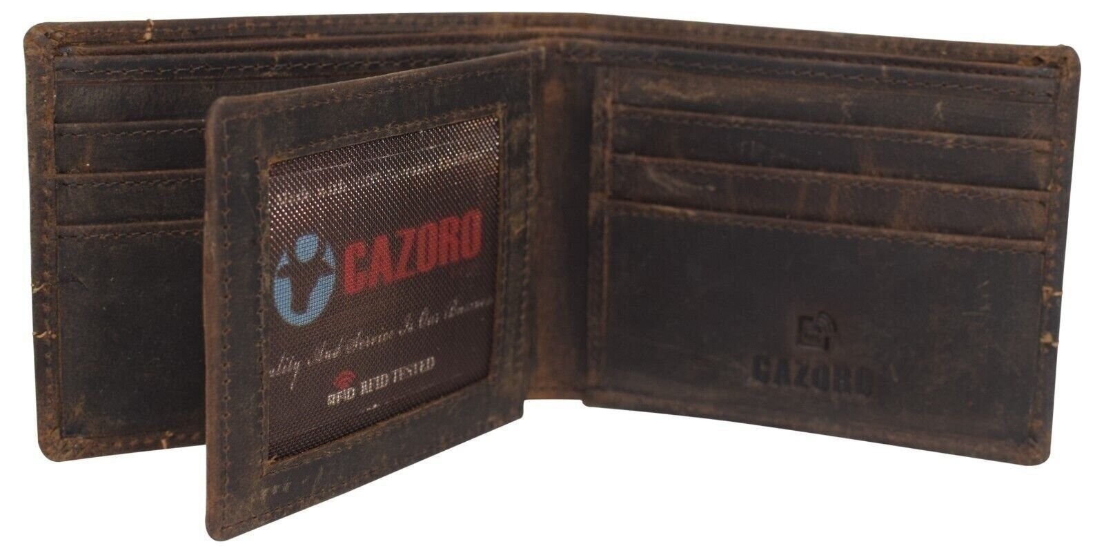 Genuine Leather Minimalist Bifold Wallets For Men RFID Blocking Slim Mens Wallet