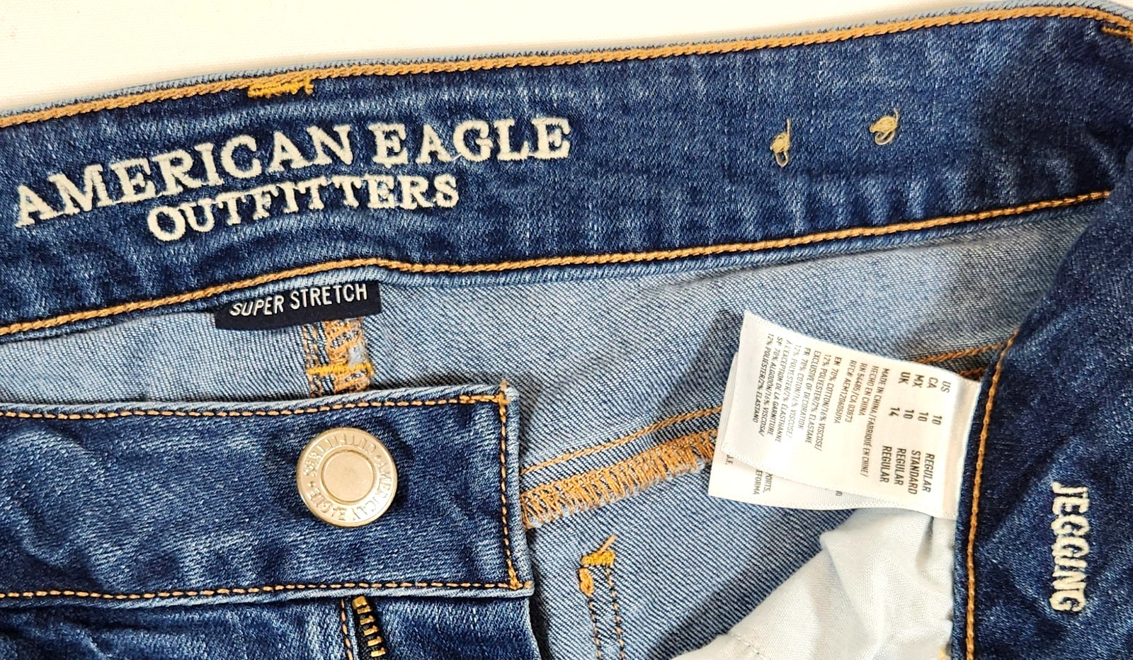 American Eagle Outfitters Super Stretch Women’s Medium-Blue Jegging Jeans – 10