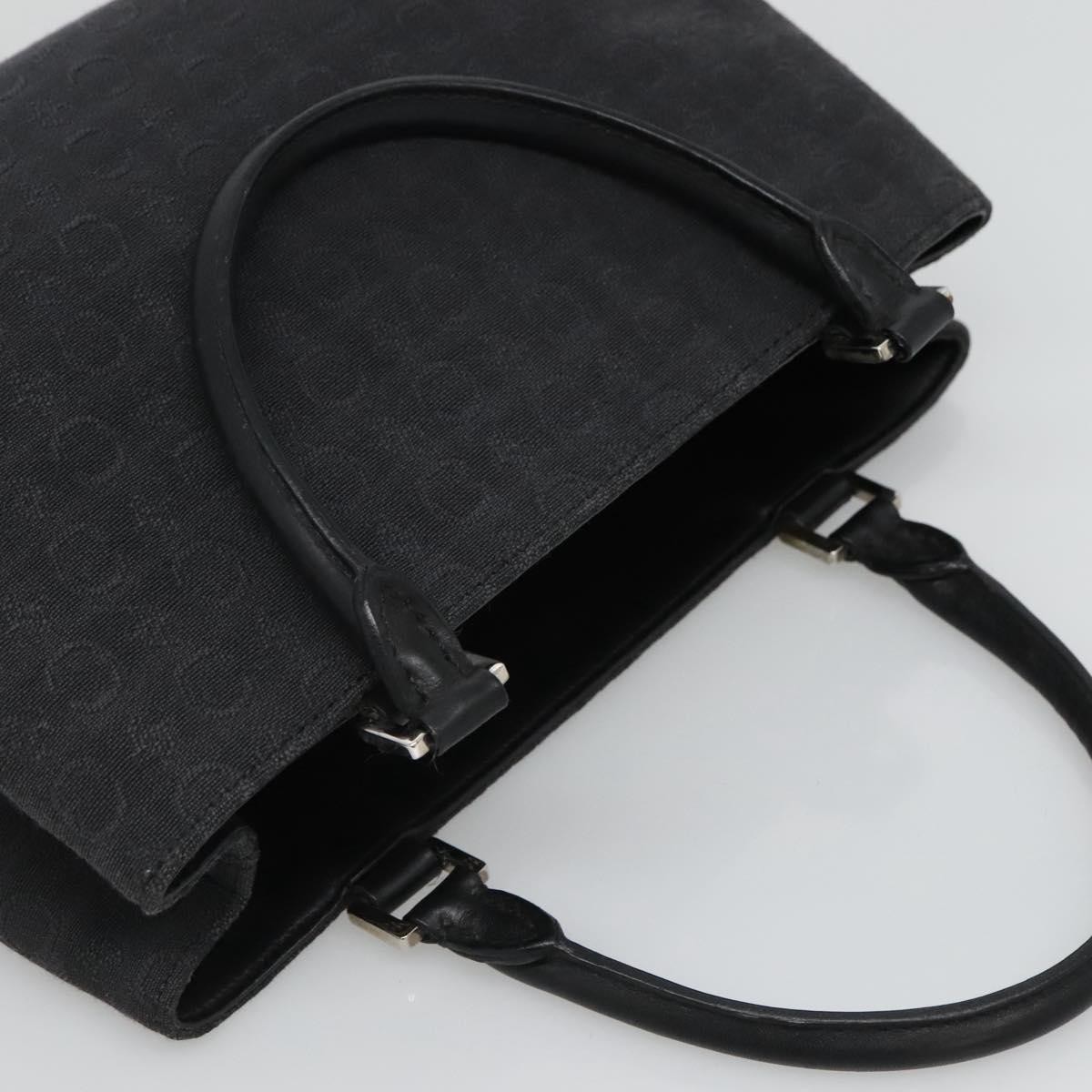 CELINE C Macadam Canvas Hand Bag Black Auth sw213
