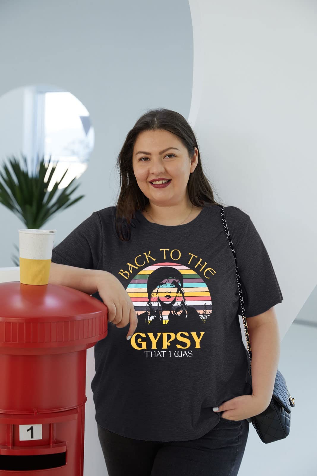 Plus Size Back to The Gypsy T Shirt (5X-Large, Dark Grey-back To The Gypsy)