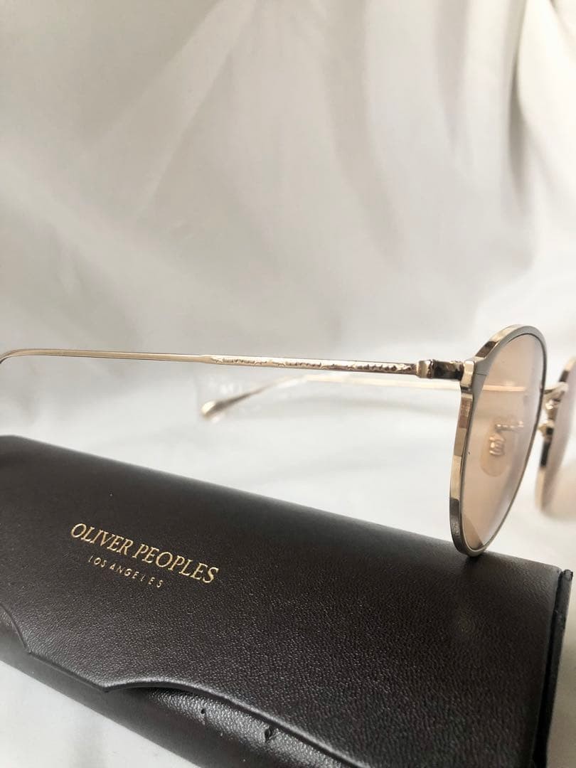 Oliver Peoples Dawson WHTG Sunglasses Antique White Gold UV 99% Used