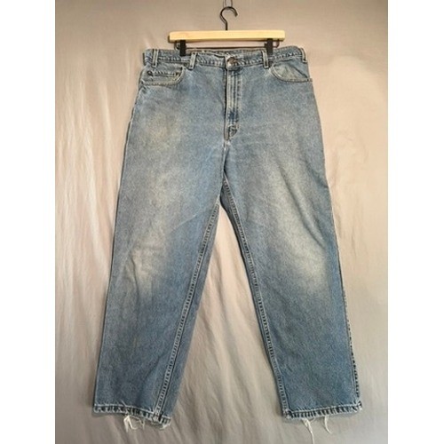Levis 540 Relaxed Fit Jeans Light Wash Blue Denim W40 L30 Vintage Distressed