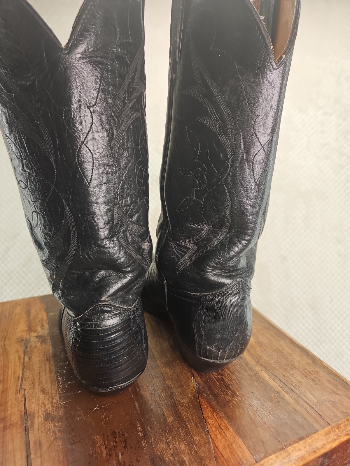 J. CHISHOLM Teju Lizard Handcrafted Leather Cowboy Boots #973 Men 8 C/D Beauties
